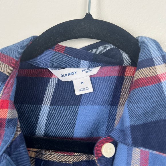Old Navy‎ Women's Flannel Plaid Shirt Sz M - Picture 2 of 6
